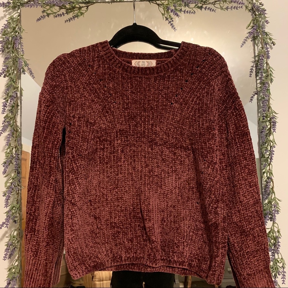 Burgundy Maroon Soft Sweater Size XS
